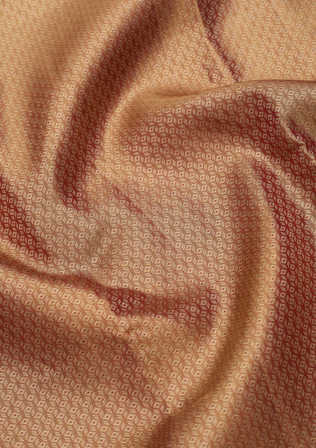 Peach Dharmavaram Tissue Silk Saree