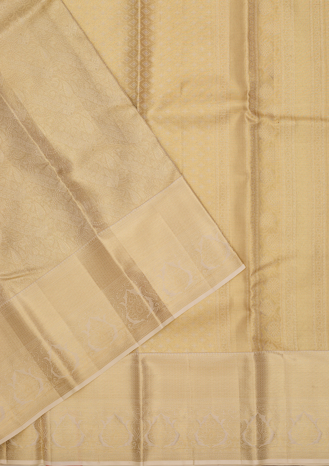 Off White Dharmavaram Tissue Silk Saree