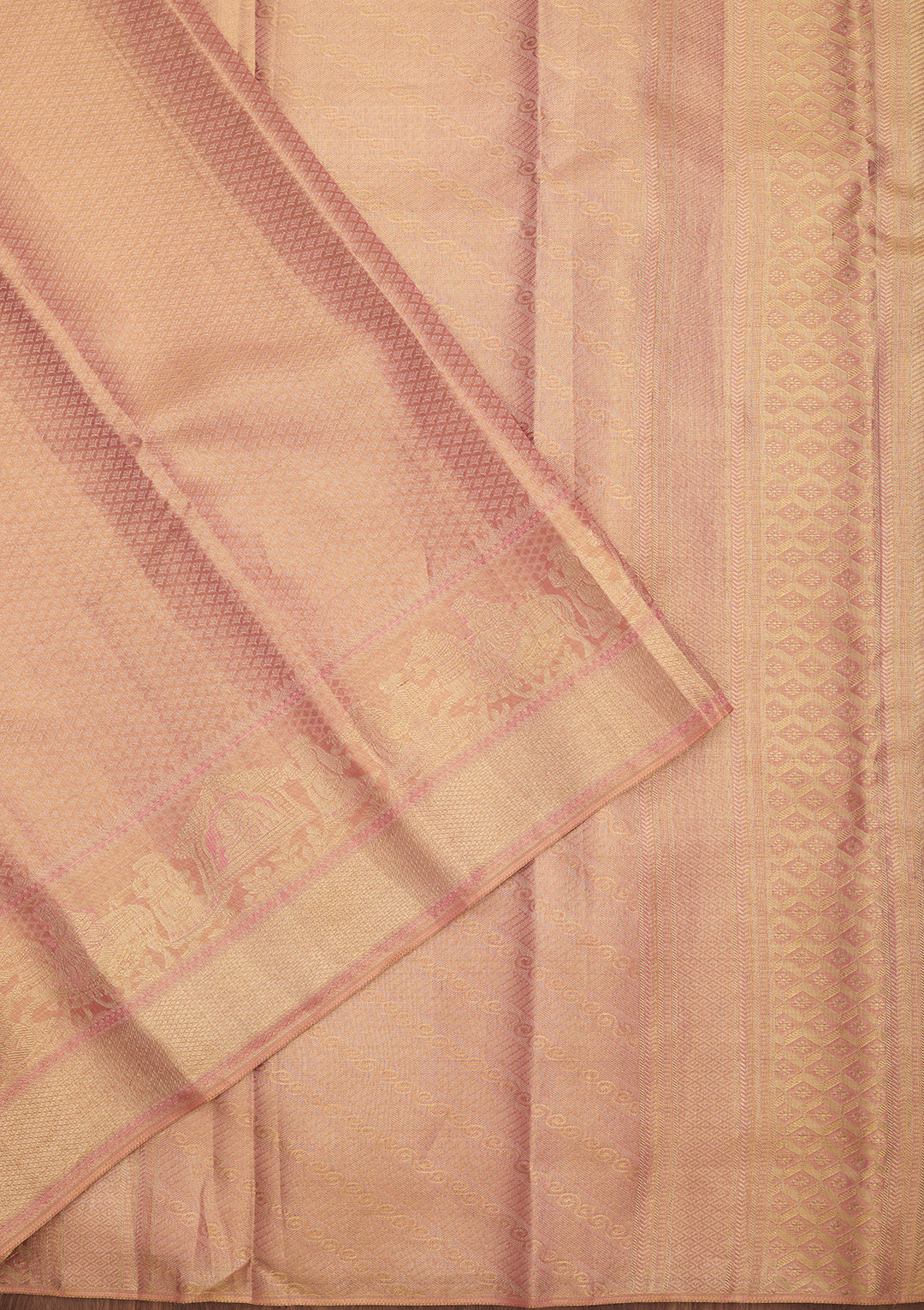 Pink Dharmavaram Tissue Silk Saree