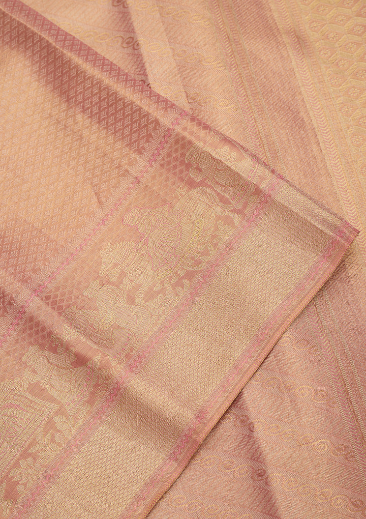 Pink Dharmavaram Tissue Silk Saree
