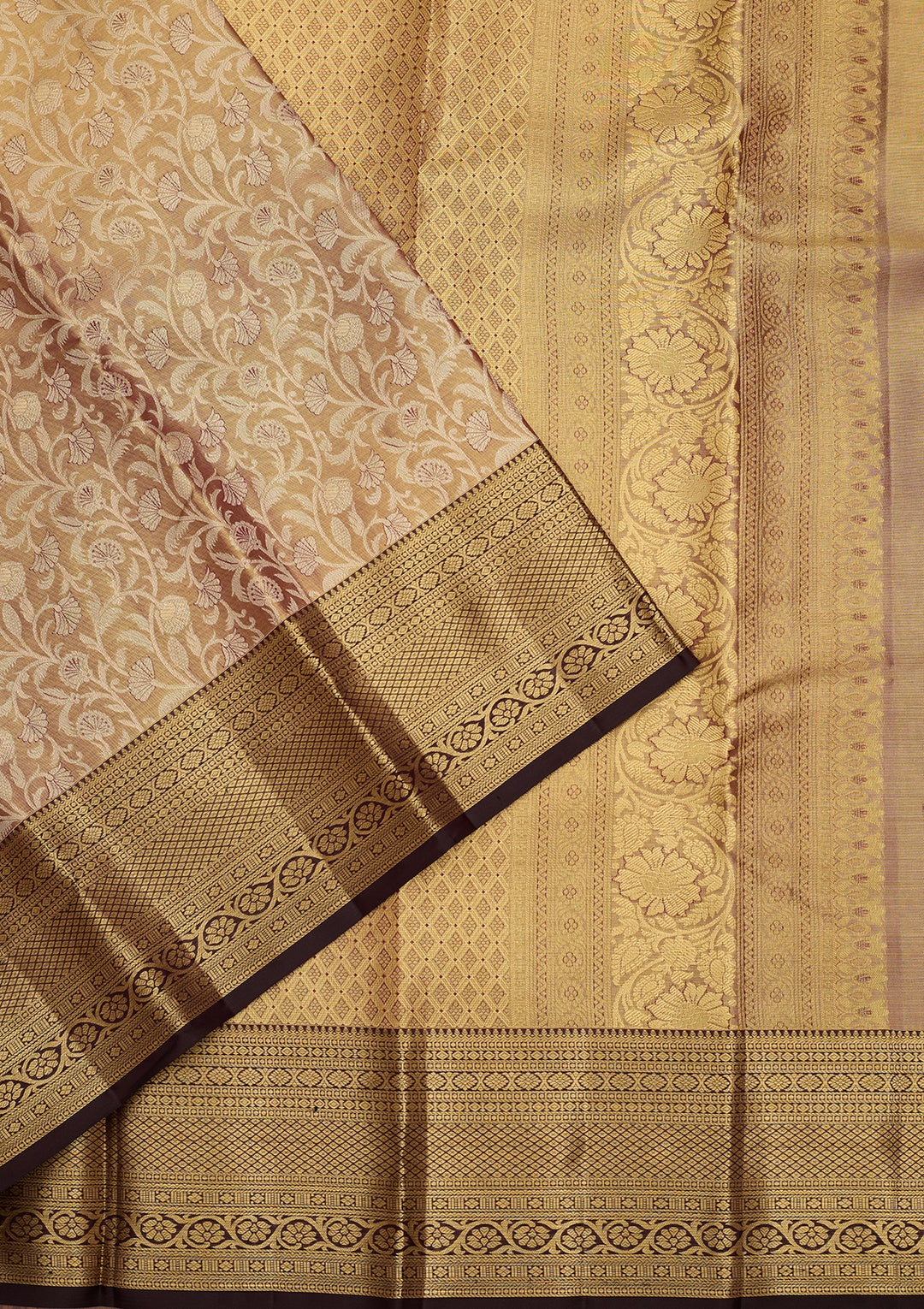 Gold Dharmavaram Tissue Silk Saree
