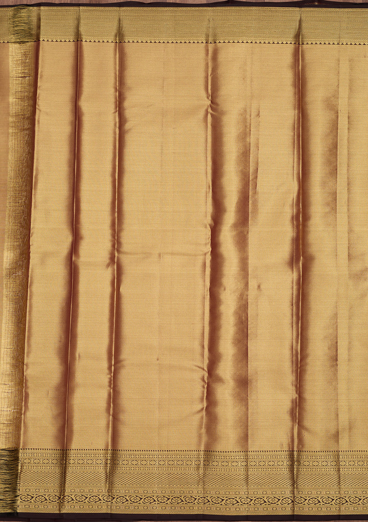 Gold Dharmavaram Tissue Silk Saree