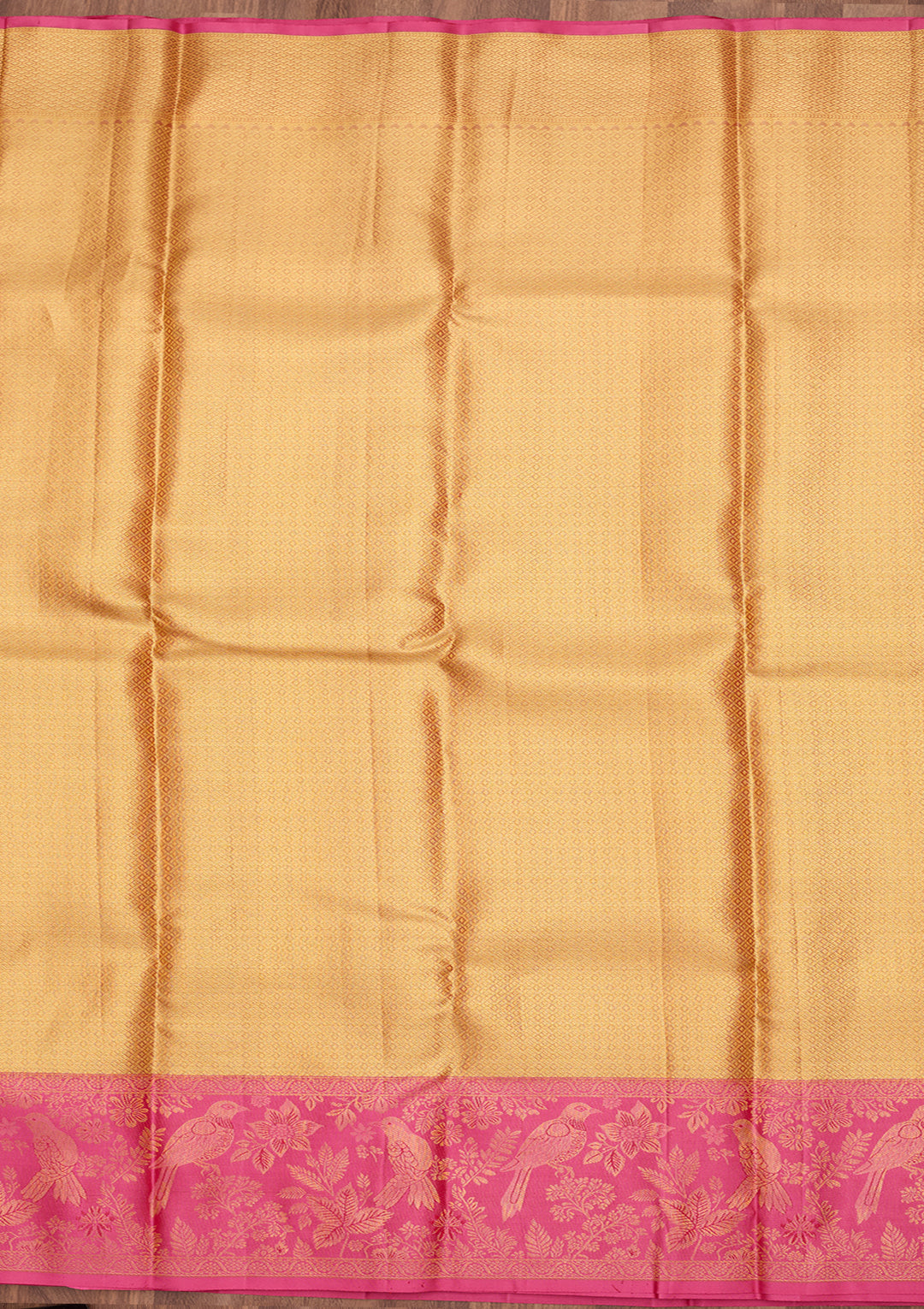 Peach Dharmavaram Tissue Silk Saree