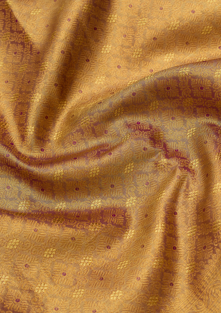 Gold Dharmavaram Tissue Silk Saree