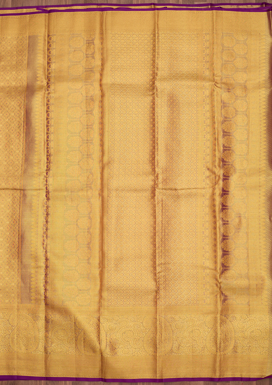 Gold Dharmavaram Tissue Silk Saree