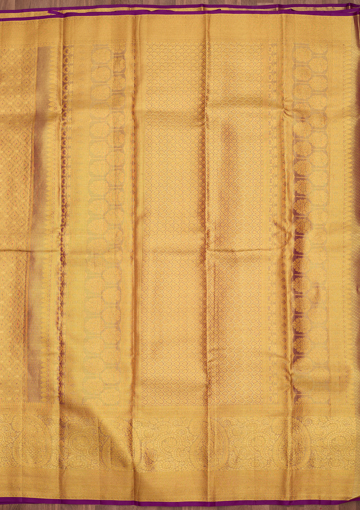 Gold Dharmavaram Tissue Silk Saree