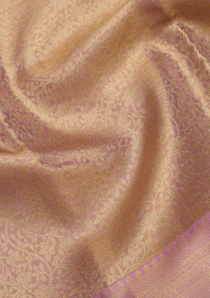 Lavender Dharmavaram Tissue Silk Saree