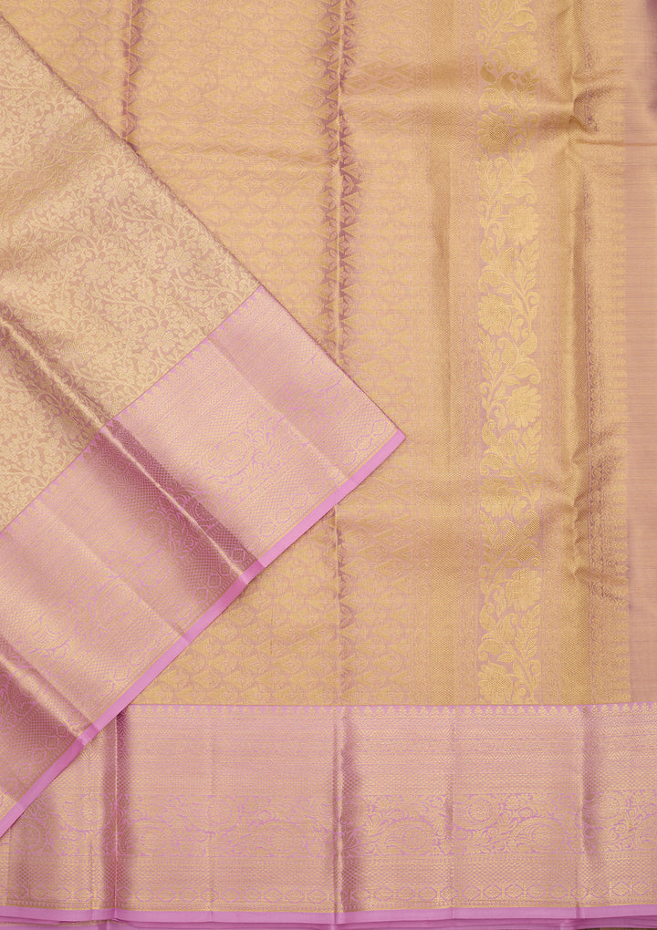 Lavender Dharmavaram Tissue Silk Saree