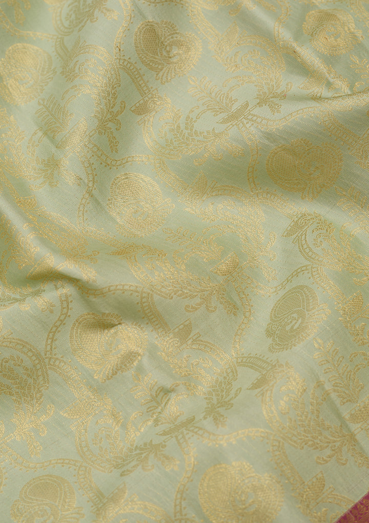 Sea Green Dharmavaram Art Silk Saree