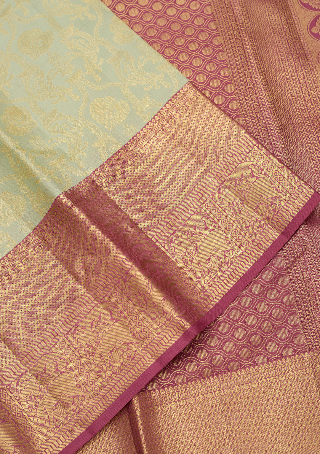 Sea Green Dharmavaram Art Silk Saree