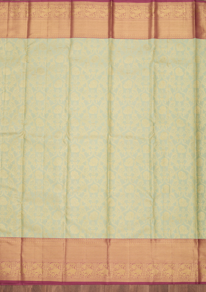 Sea Green Dharmavaram Art Silk Saree