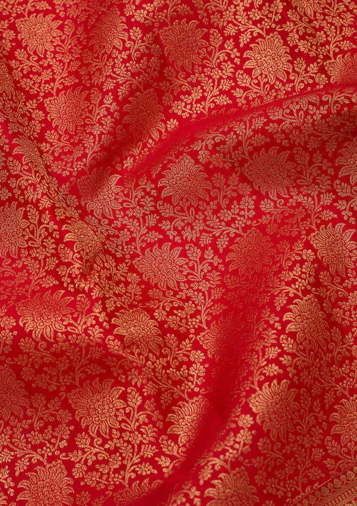 Red Dharmavaram Pure Silk Saree