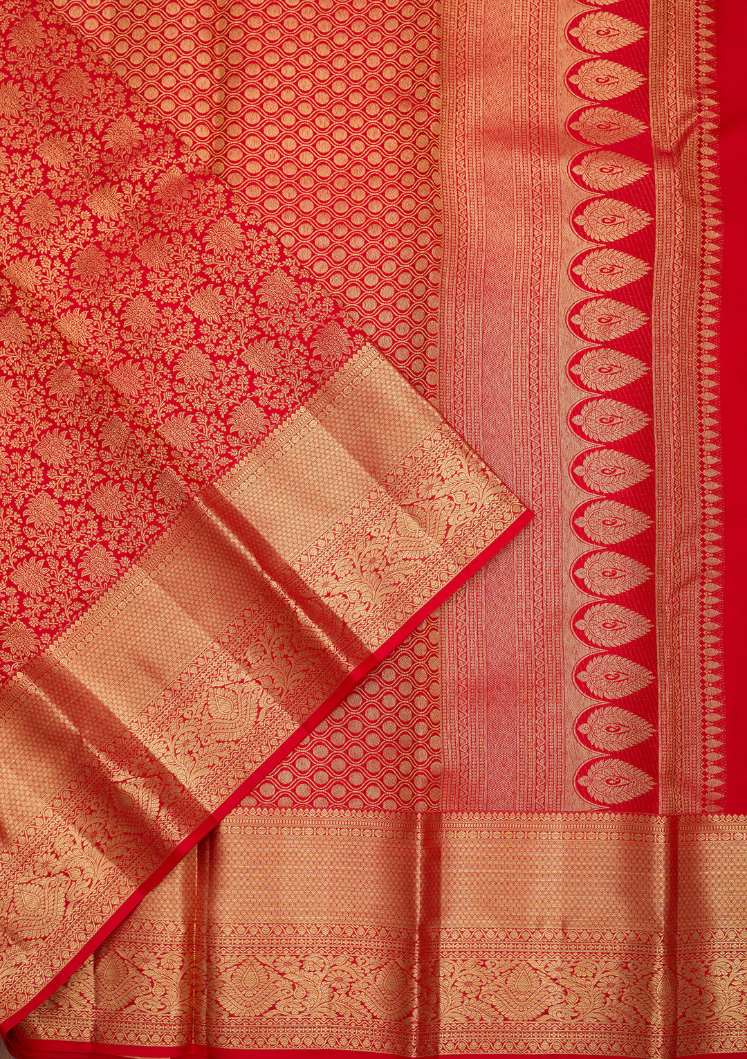 Red Dharmavaram Pure Silk Saree
