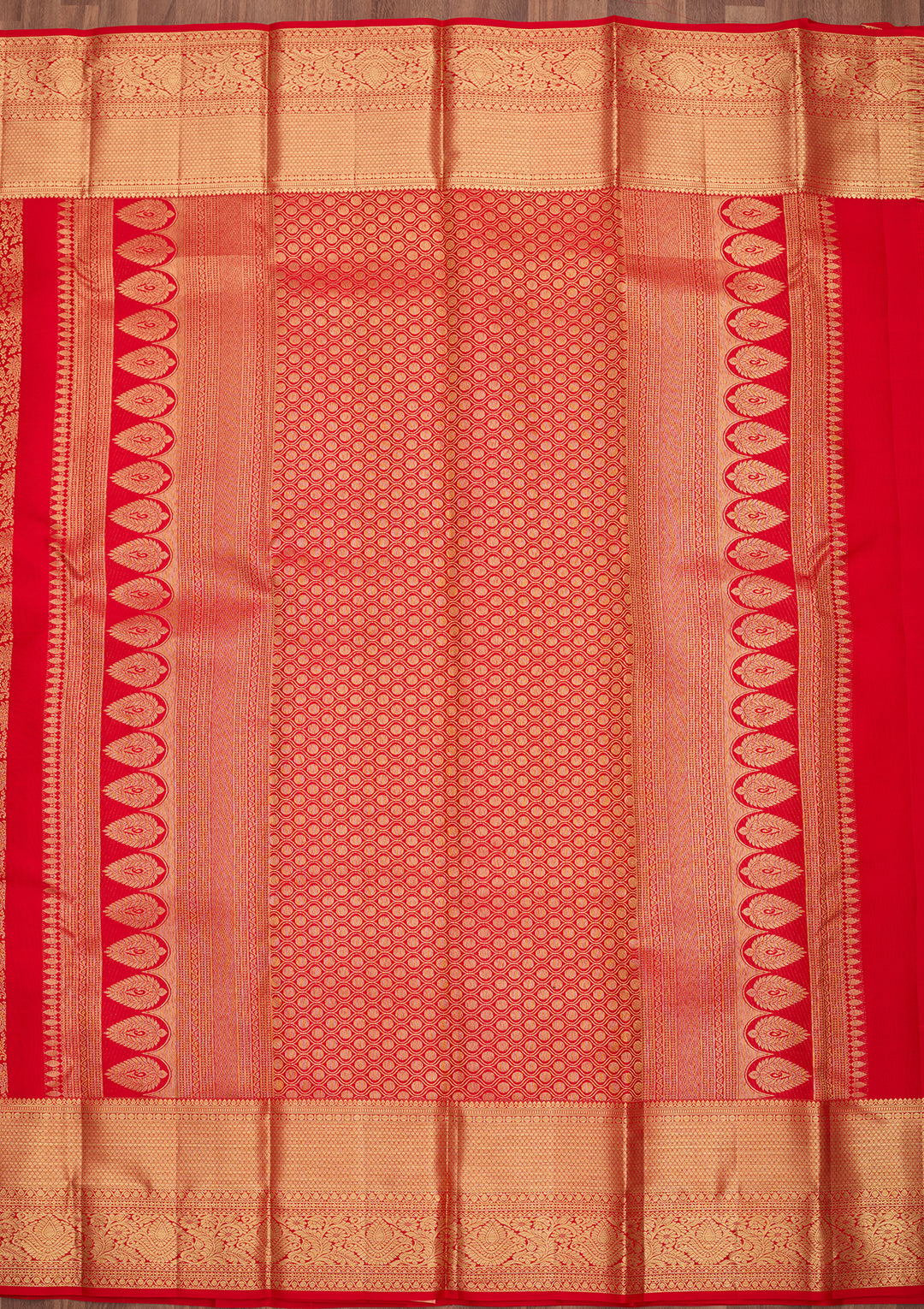 Red Dharmavaram Pure Silk Saree