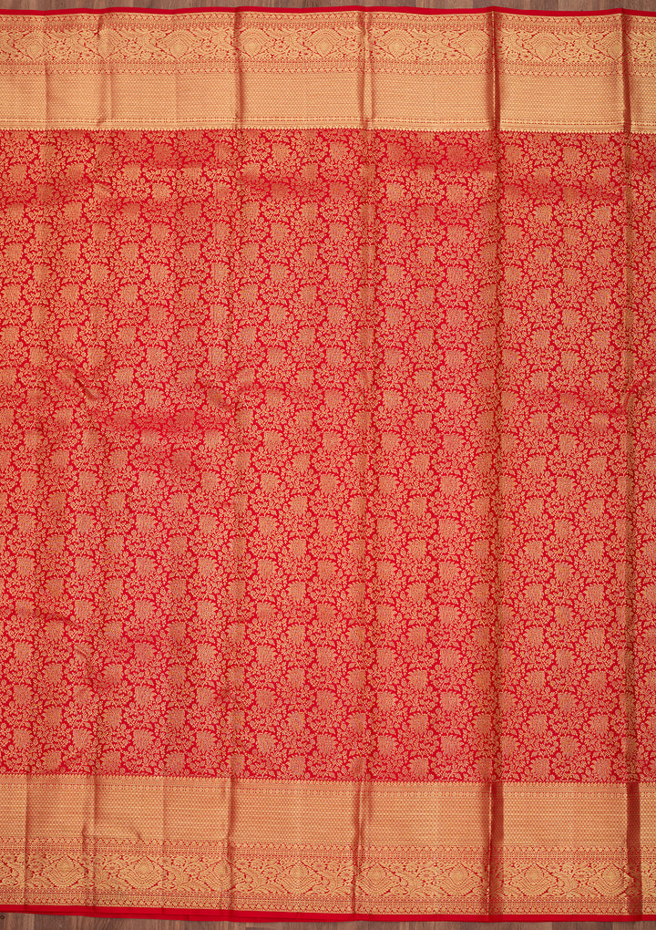 Red Dharmavaram Pure Silk Saree