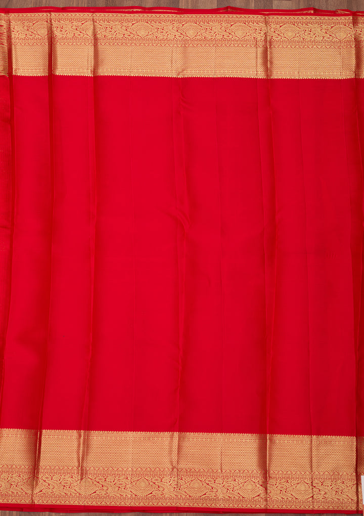 Red Dharmavaram Pure Silk Saree