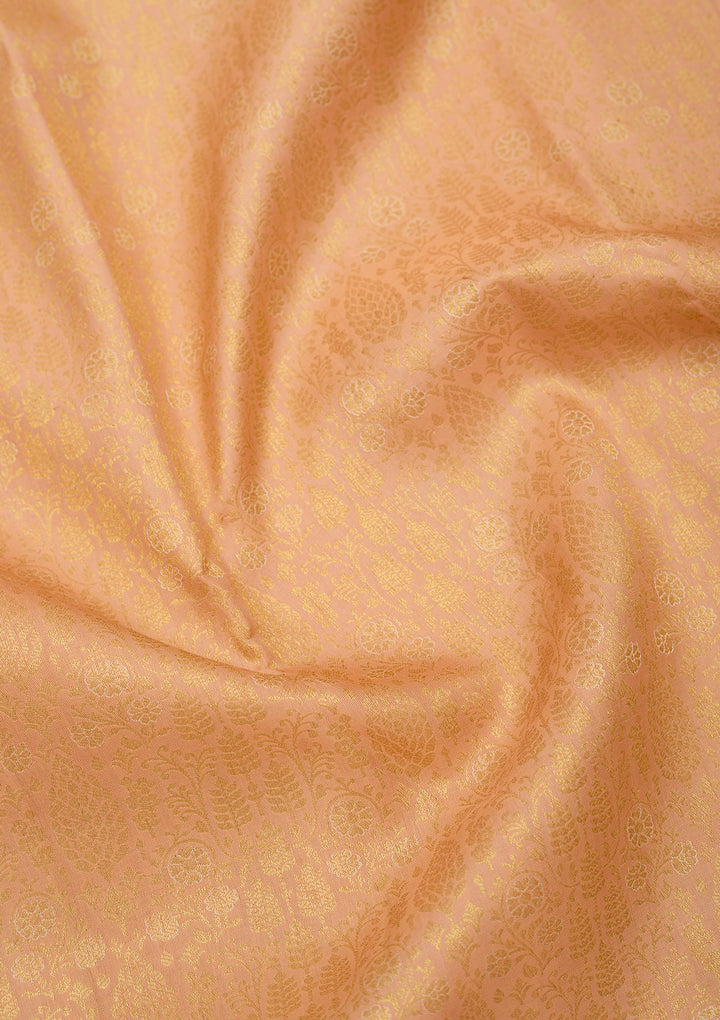 Peach Dharmavaram Art Silk Saree