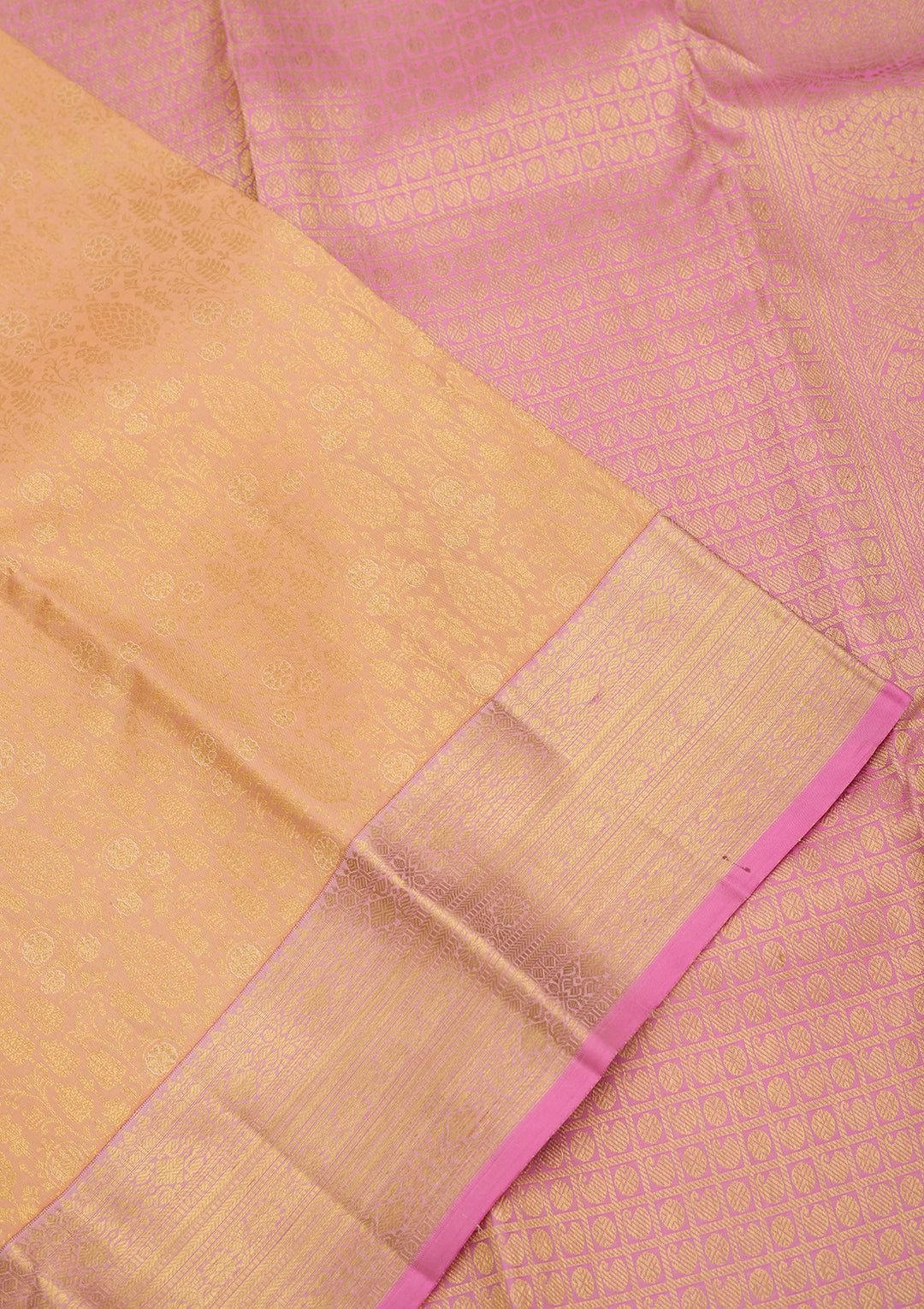 Peach Dharmavaram Art Silk Saree
