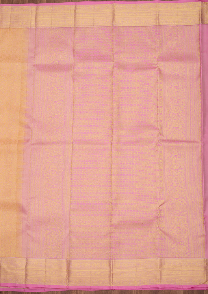 Peach Dharmavaram Art Silk Saree