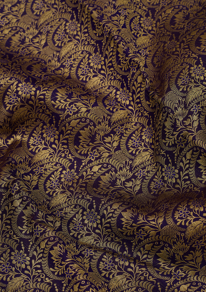 Purple Dharmavaram Art Silk Saree