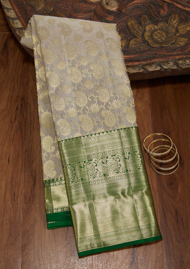 Grey Dharmavaram Art Silk Saree