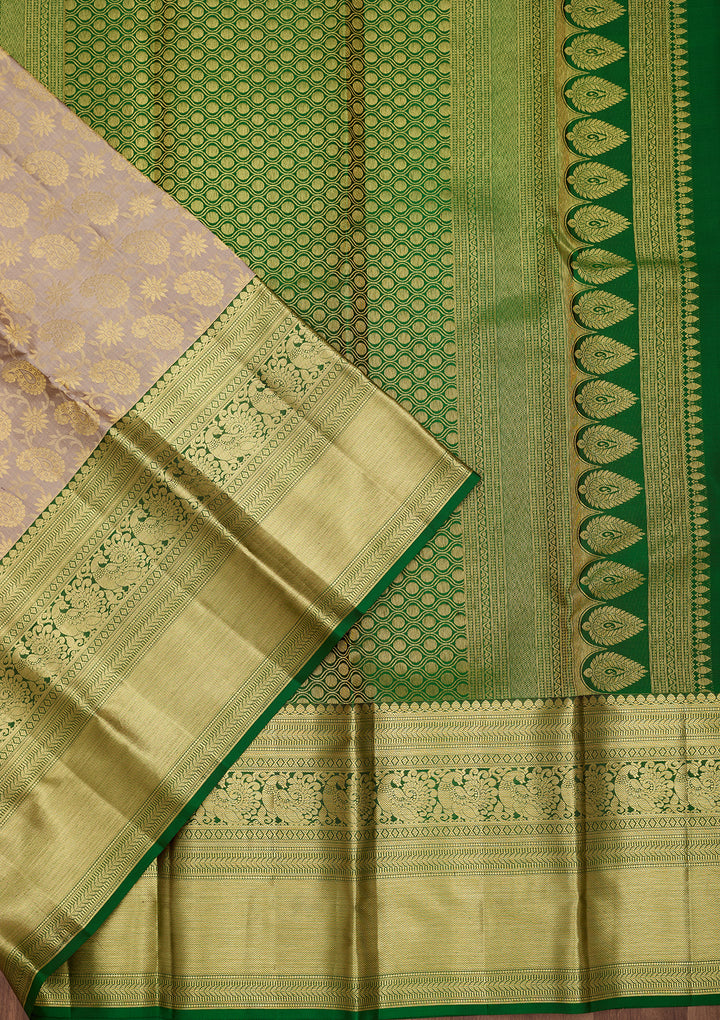 Grey Dharmavaram Art Silk Saree