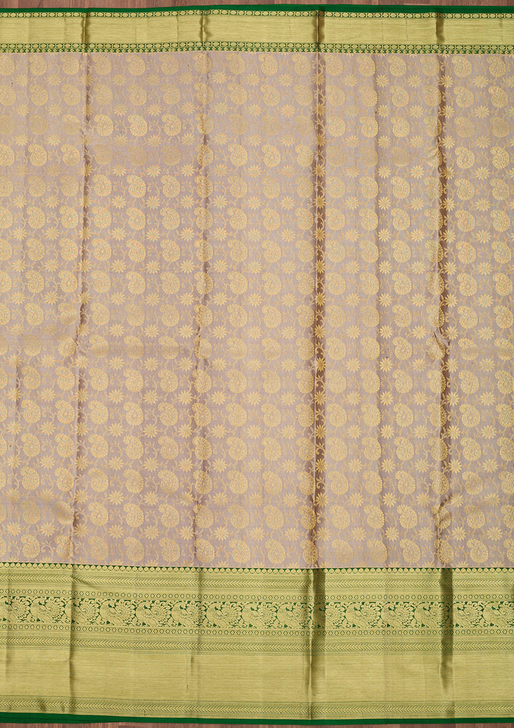 Grey Dharmavaram Art Silk Saree