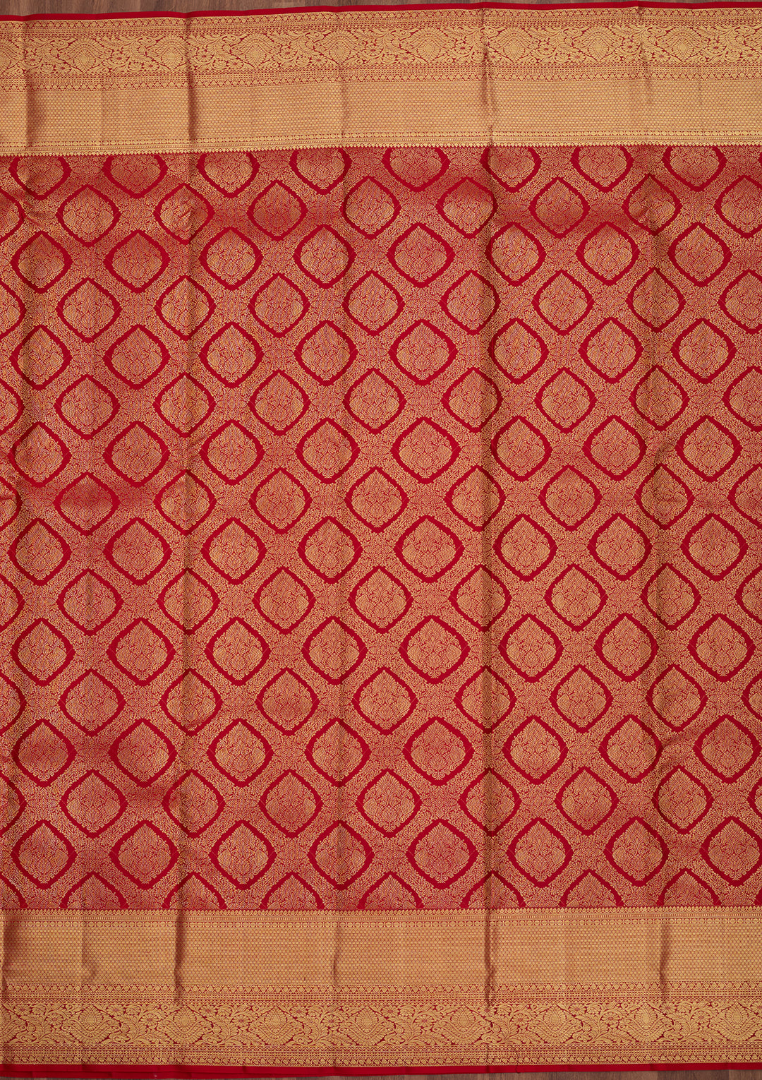 Red Dharmavaram Pure Silk Saree