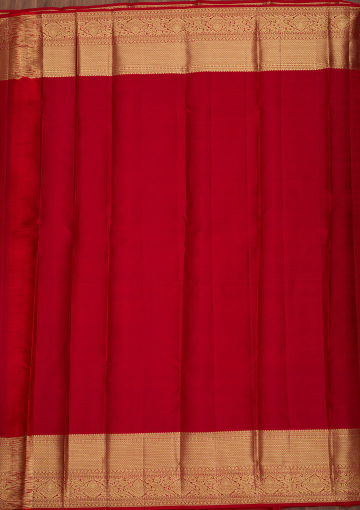 Red Dharmavaram Pure Silk Saree