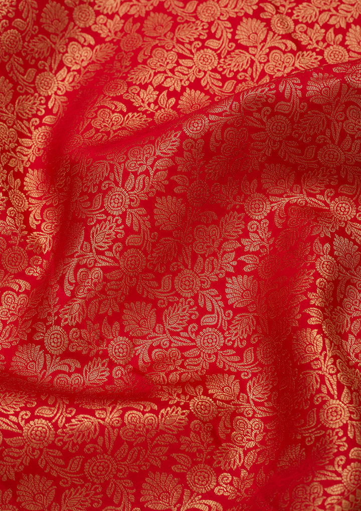 Red Dharmavaram Pure Silk Saree