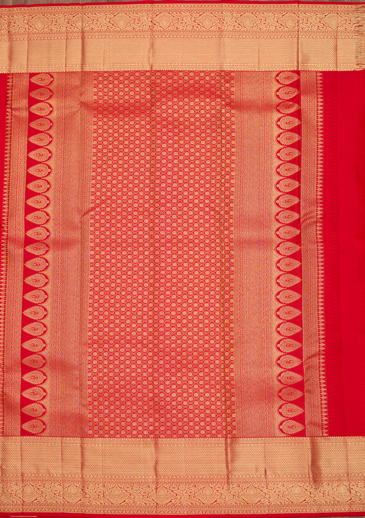 Red Dharmavaram Pure Silk Saree
