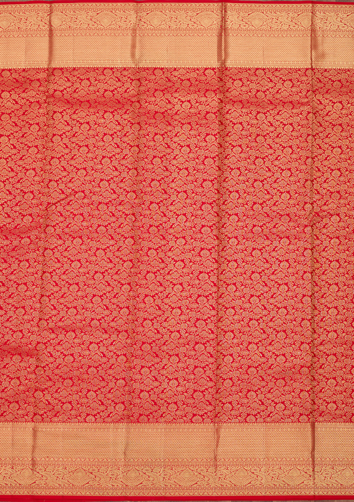 Red Dharmavaram Pure Silk Saree