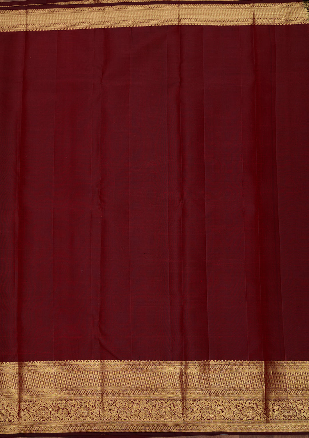 Maroon Dharmavaram Pure Silk Saree