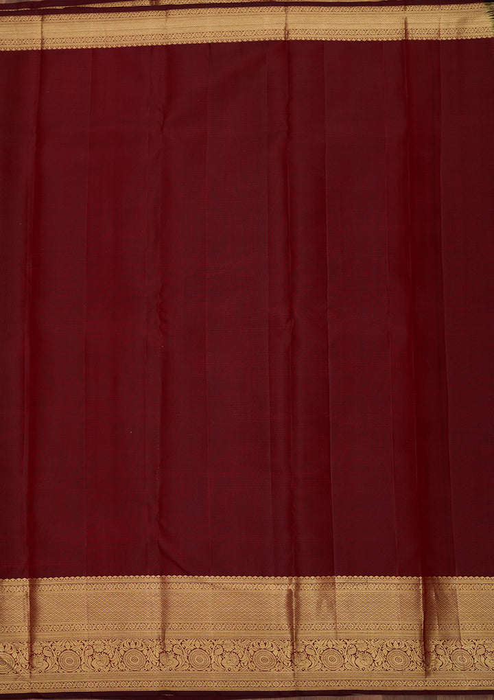 Maroon Dharmavaram Pure Silk Saree