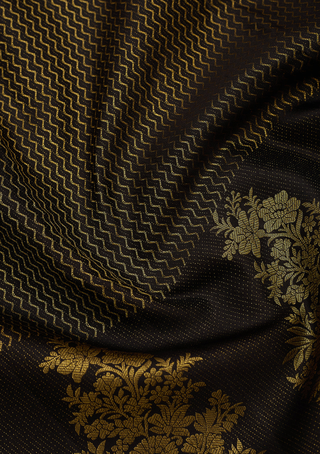 Black Dharmavaram Pure Silk Saree