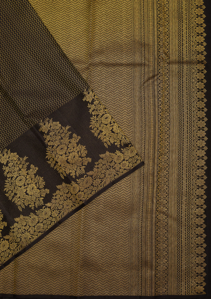 Black Dharmavaram Pure Silk Saree