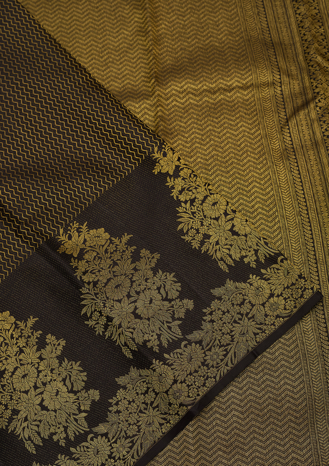 Black Dharmavaram Pure Silk Saree