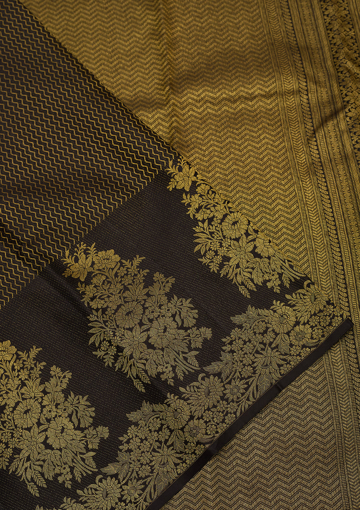Black Dharmavaram Pure Silk Saree
