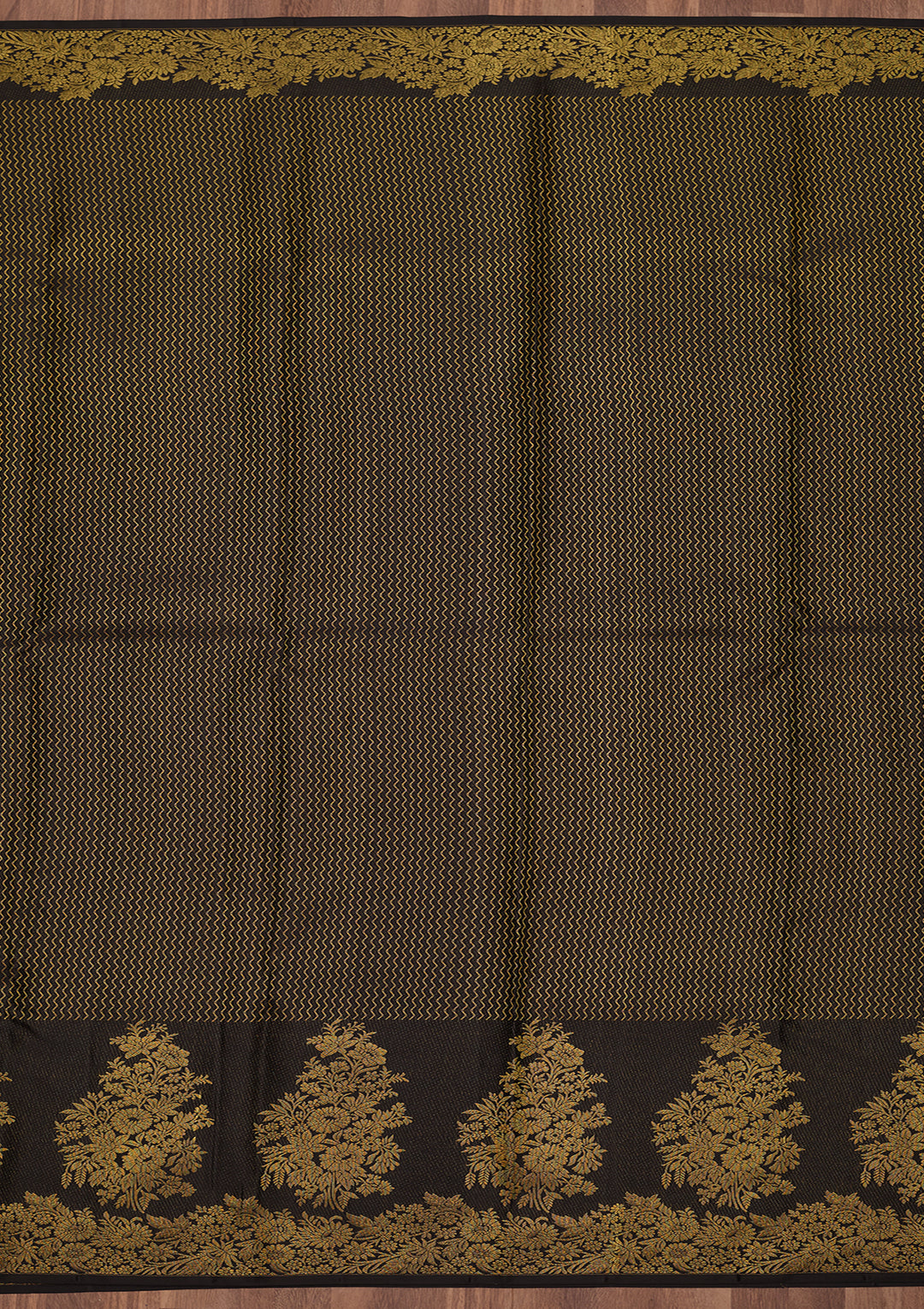 Black Dharmavaram Pure Silk Saree