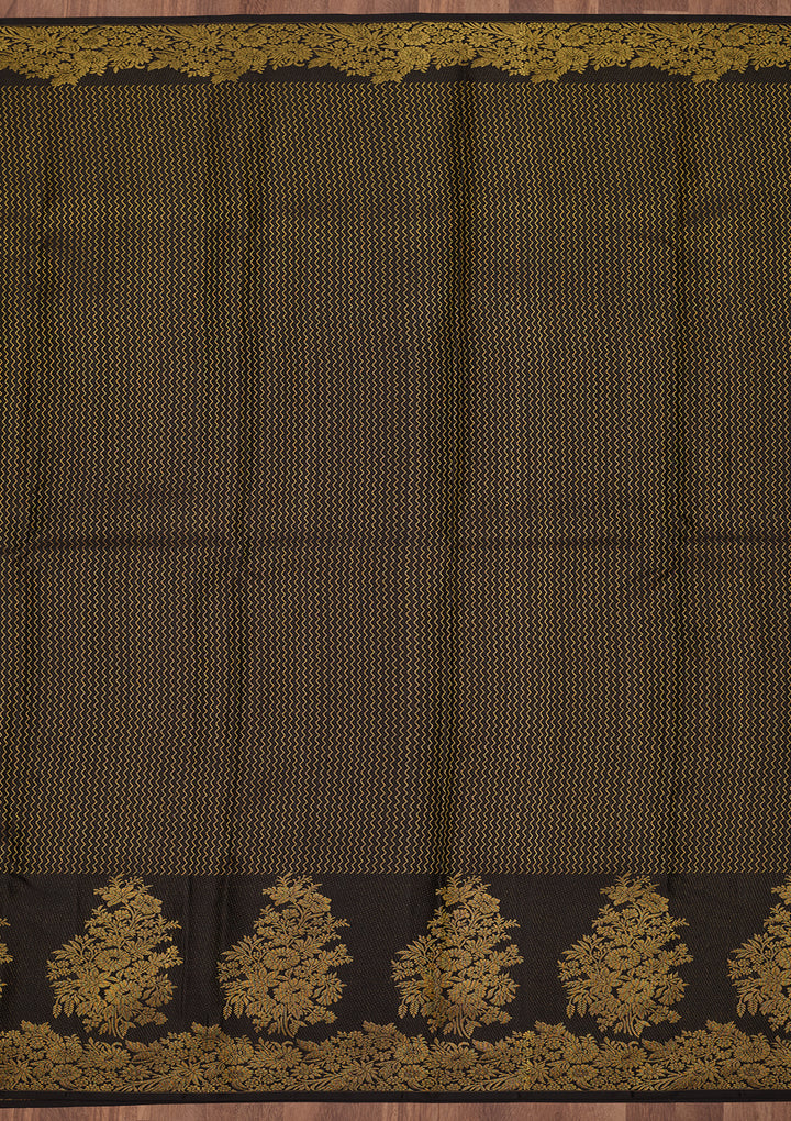 Black Dharmavaram Pure Silk Saree