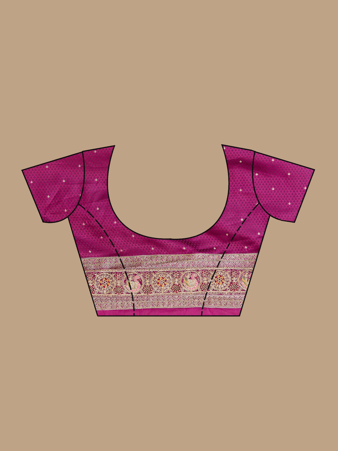 Wine Banarasi Art Silk Saree With Matching Blouse Piece