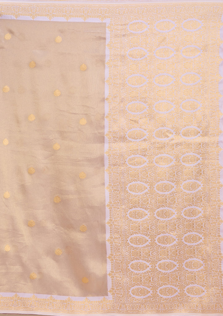 Lavender Silk Buti Saree With Matching Blouse Piece