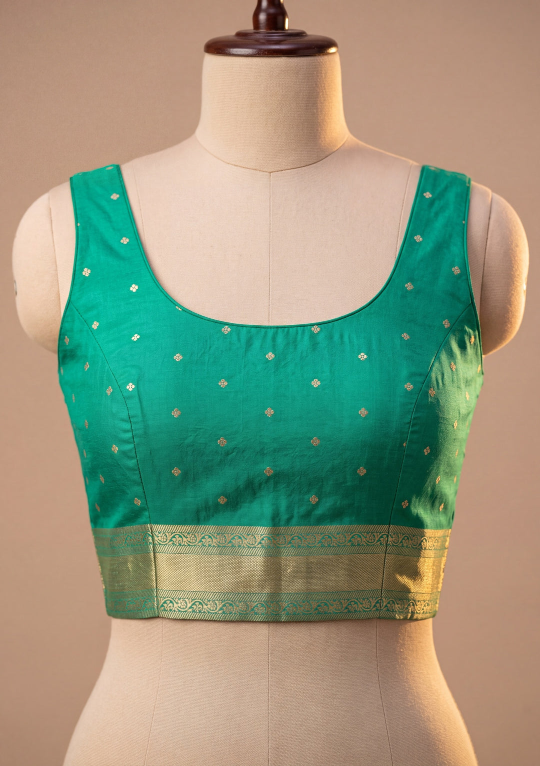 Sea Green Art Silk Buti Saree With Matching Blouse Piece