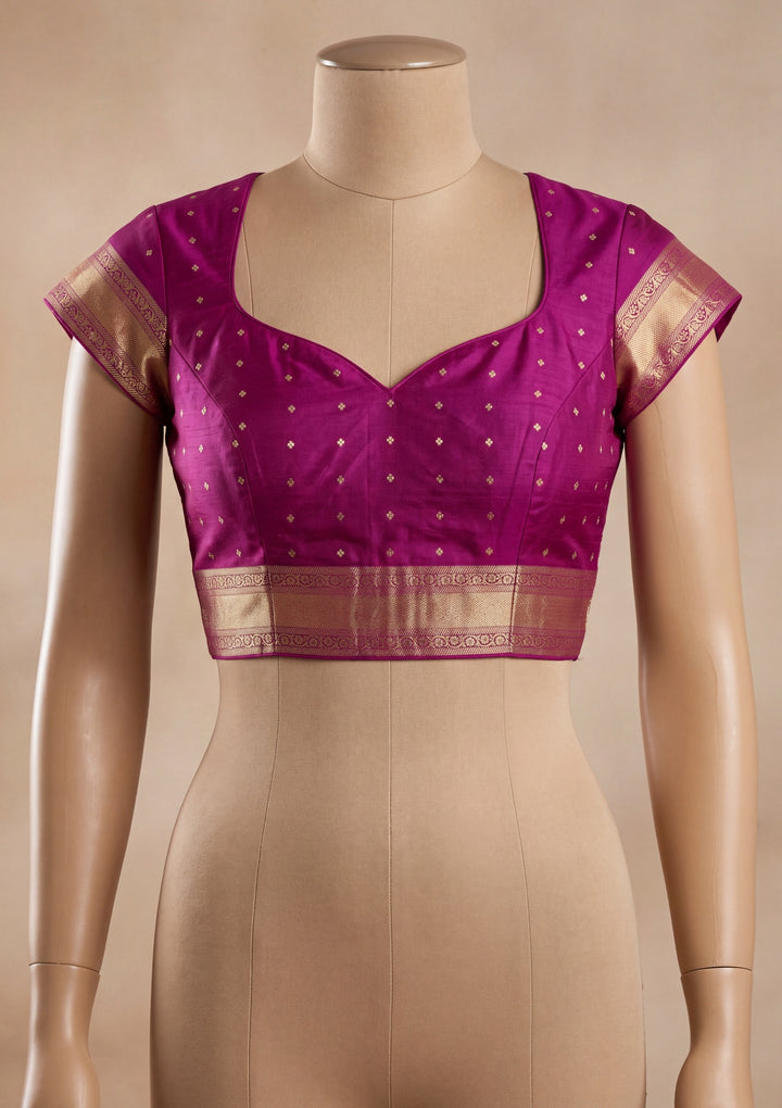 Yellow Silk Buti Saree With Matching Blouse Piece