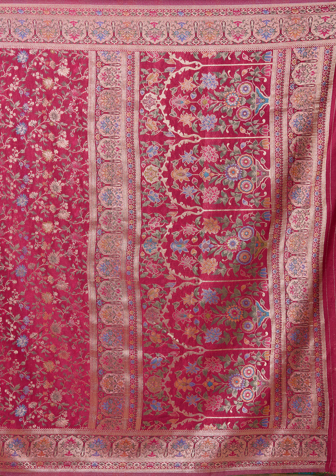 Wine Banarasi Art Silk Saree With Matching Blouse Piece