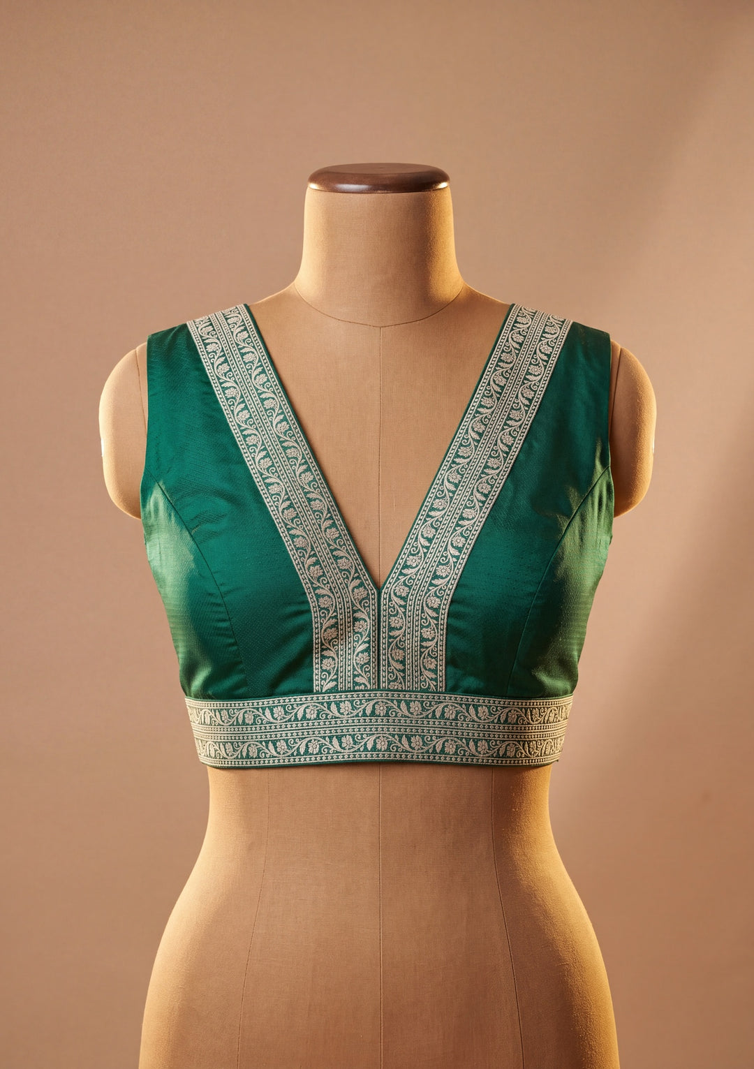 Leaf Green Art Satin Jaal Saree With Matching Blouse Piece