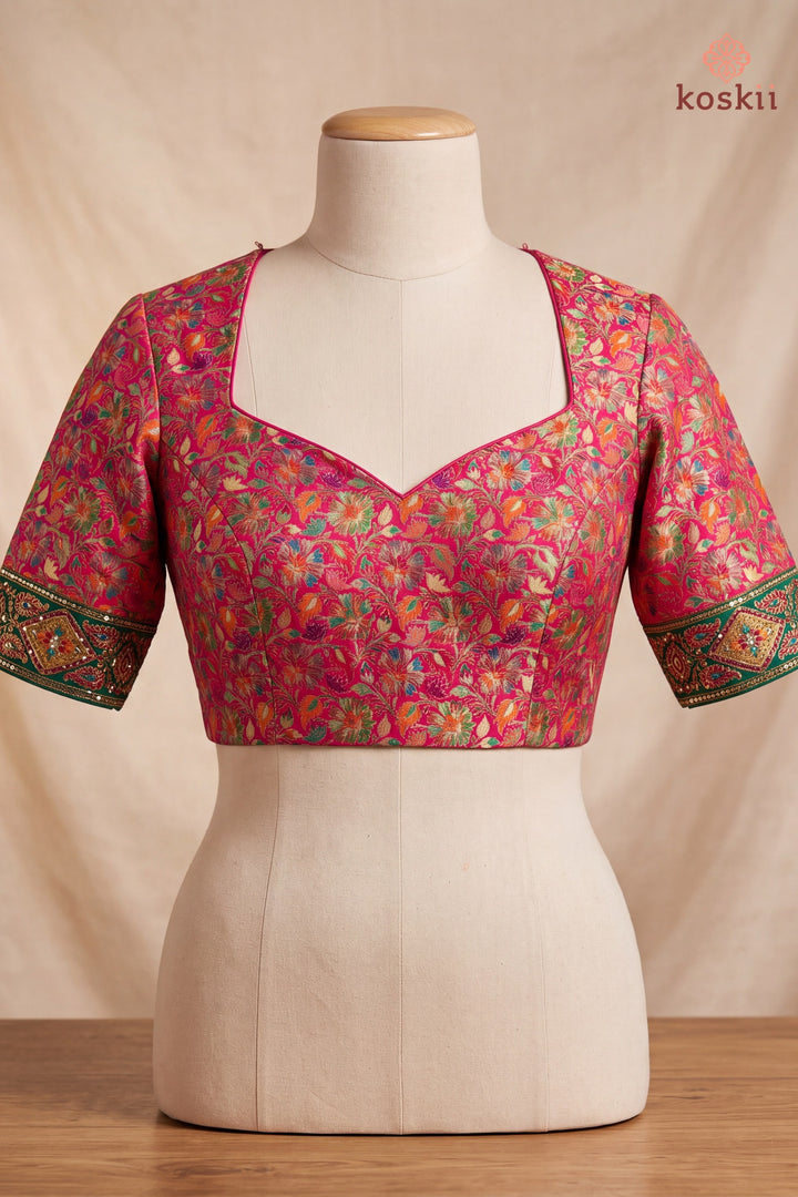 Baby Pink Silk Jaal Cutdana Saree With Matching Blouse Piece