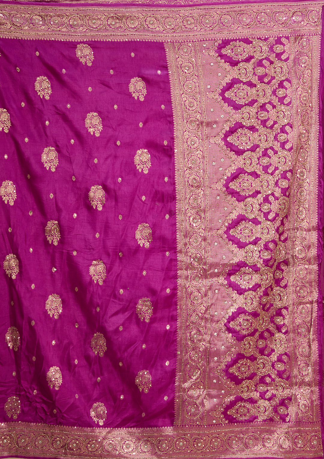Wine Art Silk Jaal Cutdana Saree With Matching Blouse Piece
