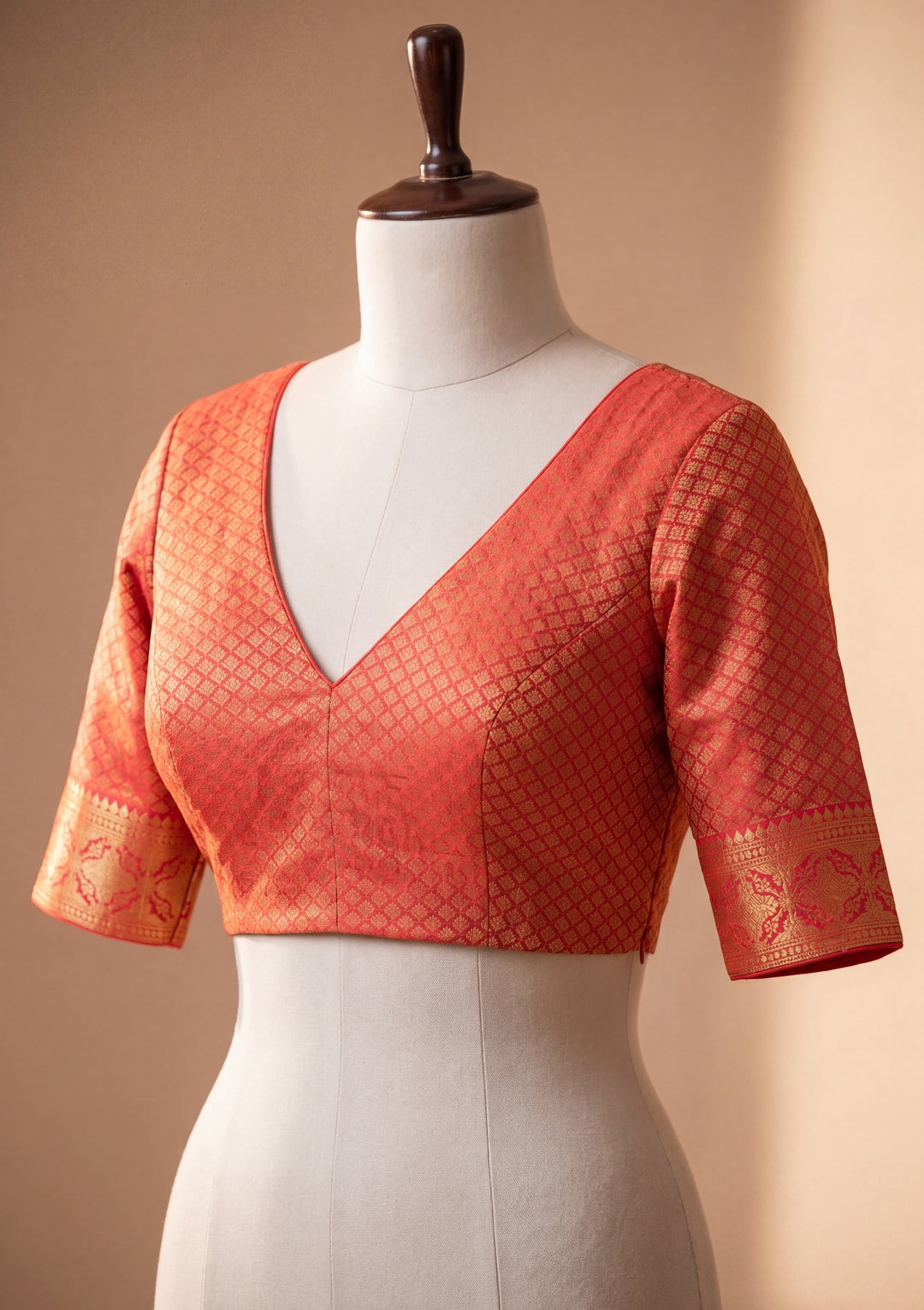 Red Art Silk Jaal Saree With Matching Blouse Piece