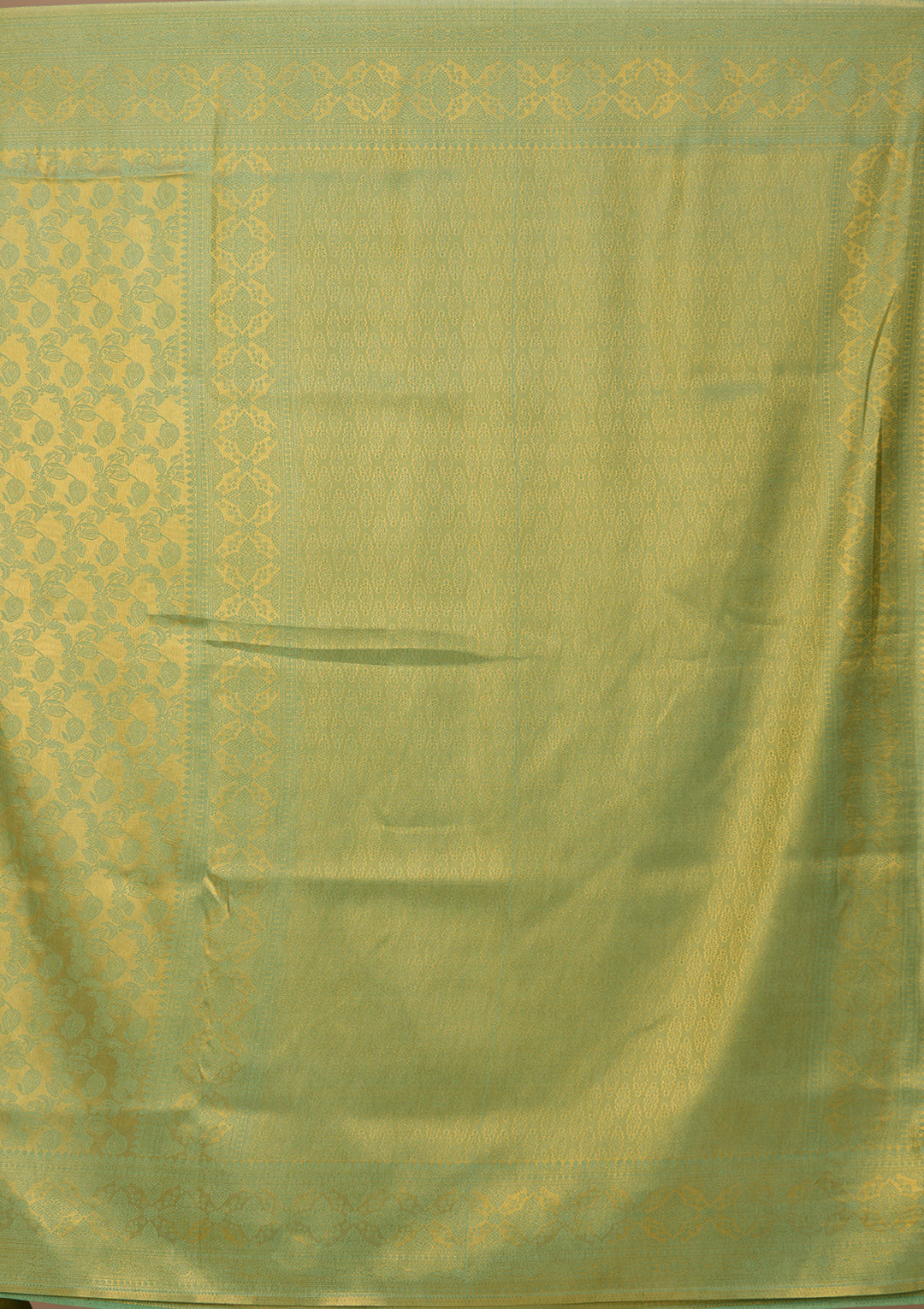 Sea Green Silk Jaal Saree With Matching Blouse Piece